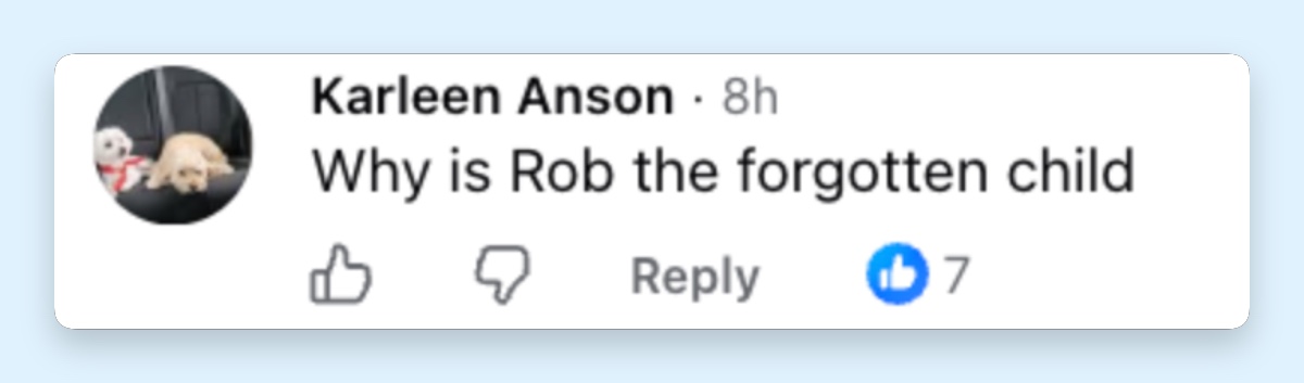 A viewer questioned why Rob Kardashian is so rarely seen alongside his famous family. | Source: Facebook/Page Six