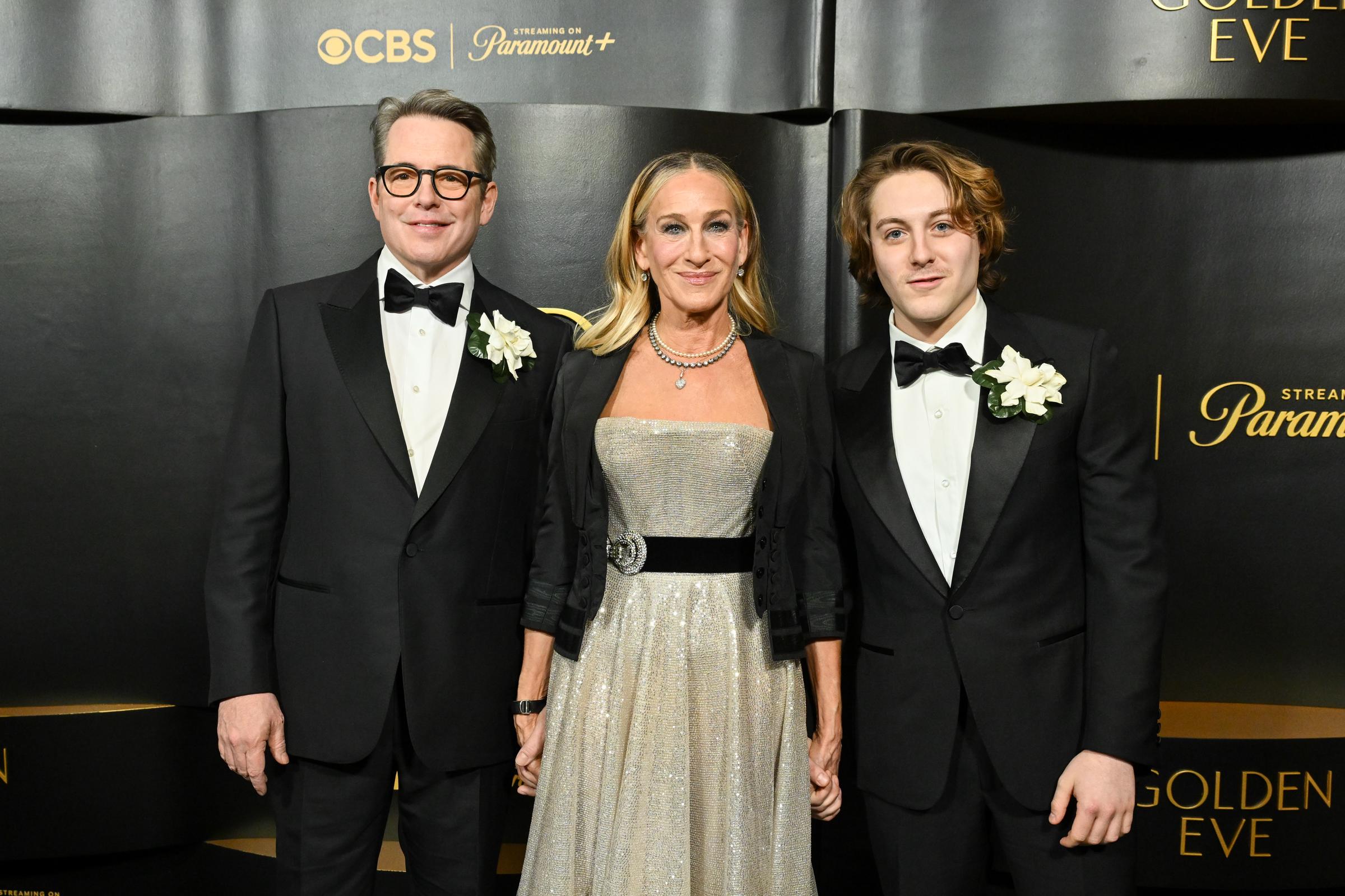 Sarah Jessica Parker received the prestigious Carol Burnett Award at the 2026 Golden Eve celebration, honoring her outstanding contributions to television. Her husband and son joined her for the special occasion. | Source: Getty Images.