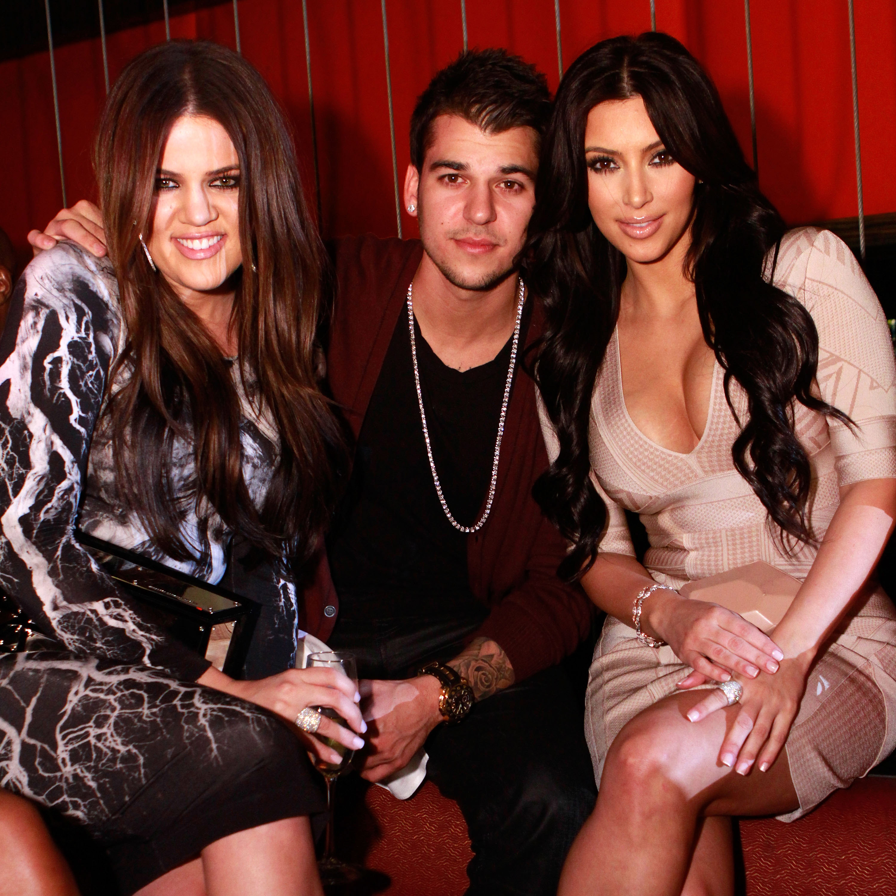 Kim and Khloé celebrated with Rob at Jet Nightclub in Las Vegas on March 18, 2011, one day after his 24th birthday. | Source: Getty Images